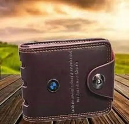 Designer Artificial Leather Solid Two Fold Wallet For Men