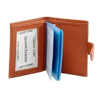 Designer Tan Artificial Leather Solid Card Holder For Men-thumb2