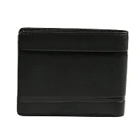 Designer Black Artificial Leather Two Fold Wallet For Men-thumb3