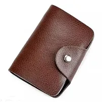 Designer Brown Artificial Leather Card Holder For Men-thumb2