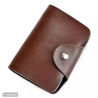 Designer Brown Artificial Leather Card Holder For Men-thumb3