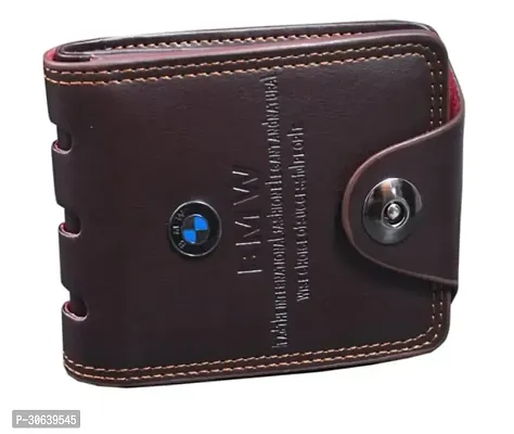 Designer Brown Artificial Leather Two Fold Wallet For Men-thumb0