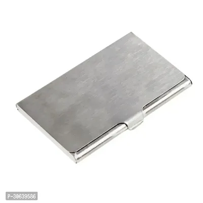 Designer Silver Metal Card Holder For Men-thumb2