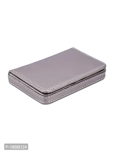 Designer Grey Artificial Leather Textured Card Holder For Men-thumb5