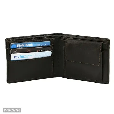 Designer Brown Artificial Leather Two Fold Wallet For Men-thumb3