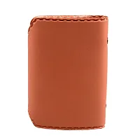 Designer Tan Artificial Leather Solid Card Holder For Men-thumb1