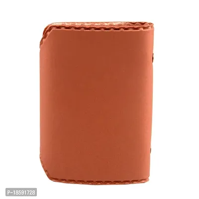 Designer Tan Artificial Leather Solid Card Holder For Men-thumb2