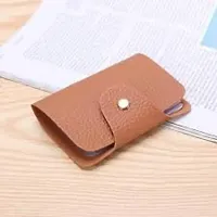 Designer Brown Artificial Leather Card Holder For Men-thumb2