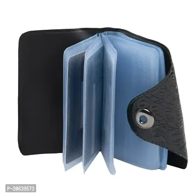 Designer Black Artificial Leather Card Holder For Men-thumb2