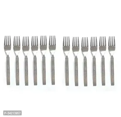 Set Of 12 Dinner Forks Cutlery Stainless Steel-thumb0