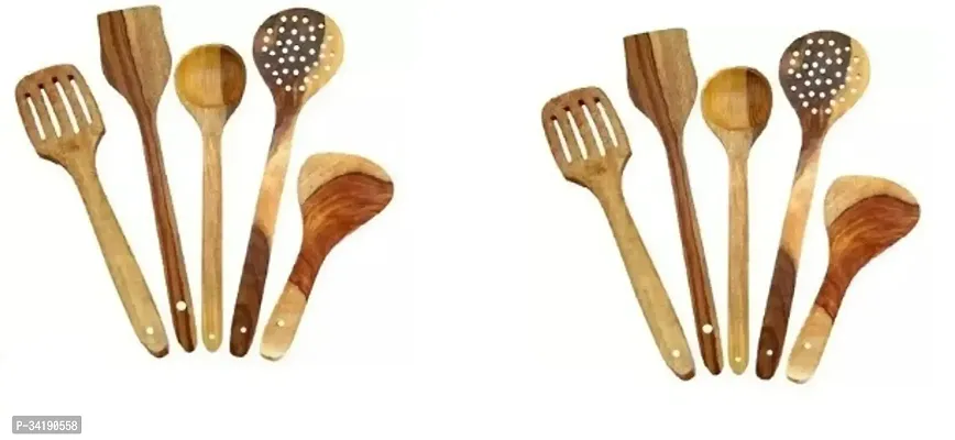 Trendy Wooden Cooking Spoons Pack Of 10-thumb0