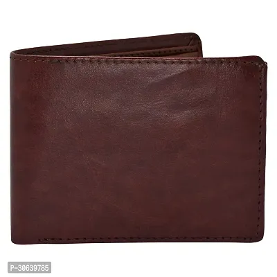 Designer Brown Artificial Leather Two Fold Wallet For Men-thumb0