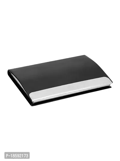 Designer Black Artificial Leather Textured Card Holder For Men-thumb5