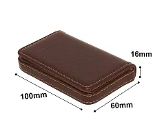 Designer Brown Artificial Leather Card Holder For Men-thumb1