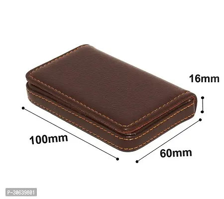 Designer Brown Artificial Leather Card Holder For Men-thumb2