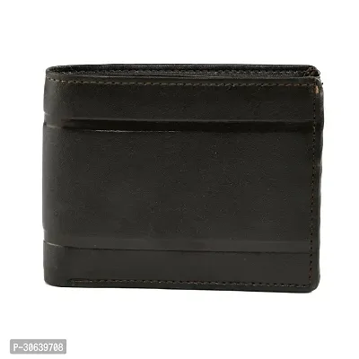 Designer Brown Artificial Leather Two Fold Wallet For Men-thumb0