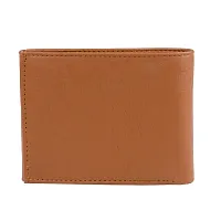 Designer Brown Artificial Leather Three Fold Wallet For Men-thumb1