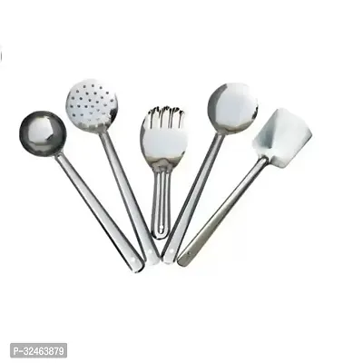 Stylish Stainless Steel Cooking Spoons For Kitchen Pack Of 5