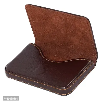 Designer Brown Artificial Leather Card Holder For Men-thumb0