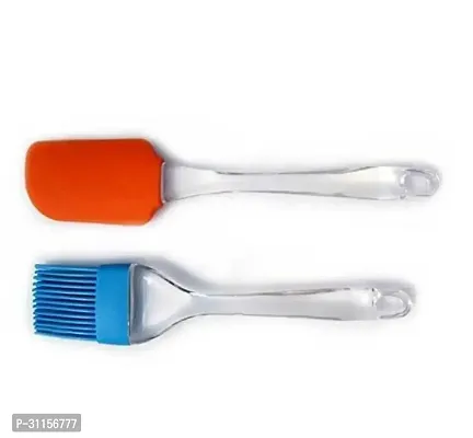 Useful Silicone Brush And Spatula Set, 2 Pieces, 7 Inches-thumb0