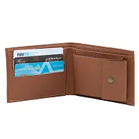 Designer Brown Artificial Leather Two Fold Wallet For Men-thumb1