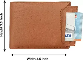 Designer Brown Artificial Leather Two Fold Wallet For Men-thumb1