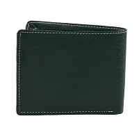 Designer Green Artificial Leather Solid Two Fold Wallet For Men-thumb3