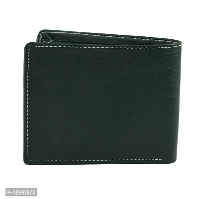 Designer Green Artificial Leather Solid Two Fold Wallet For Men-thumb4