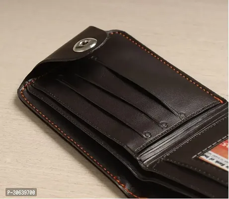 Designer Brown Rexine Two Fold Wallet For Men-thumb3