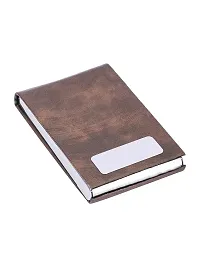 Designer Brown Artificial Leather Textured Card Holder For Men-thumb4