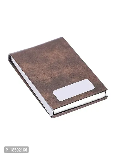 Designer Brown Artificial Leather Textured Card Holder For Men-thumb5