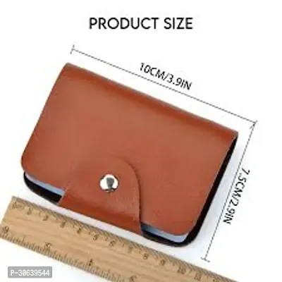 Designer Brown Artificial Leather Card Holder For Men