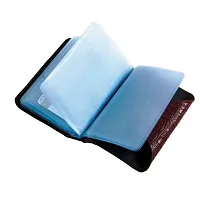 Designer Maroon Artificial Leather Solid Card Holder For Men-thumb1