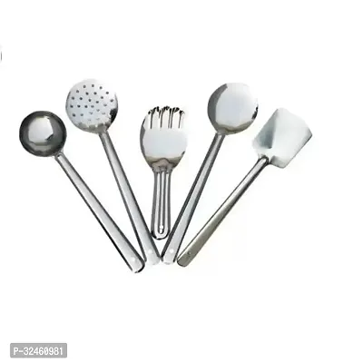 Trendy Steel Kitchen Cooking Spoons Pack Of 5-thumb0