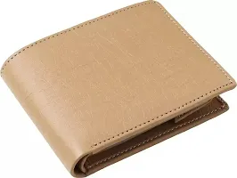 Designer Brown Artificial Leather Two Fold Wallet For Men-thumb1