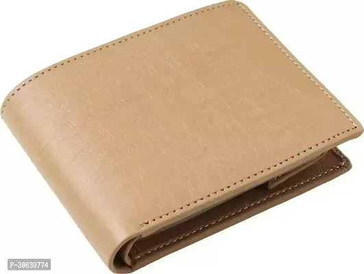 Designer Brown Artificial Leather Two Fold Wallet For Men-thumb2