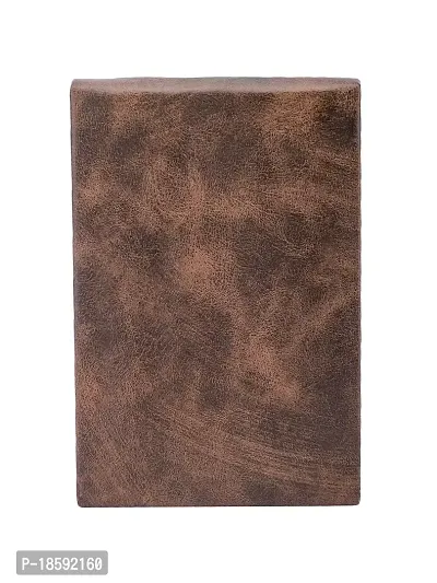 Designer Brown Artificial Leather Textured Card Holder For Men-thumb4