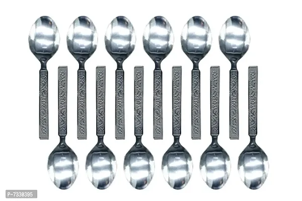 12 Pcs Dinner Special Stainless Steel Table Spoon-thumb0