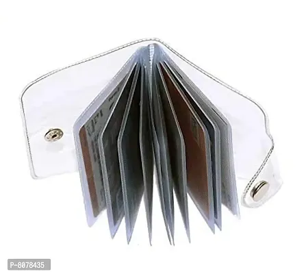 Stylish Transparent PU Unisex Card Holder-thumb0