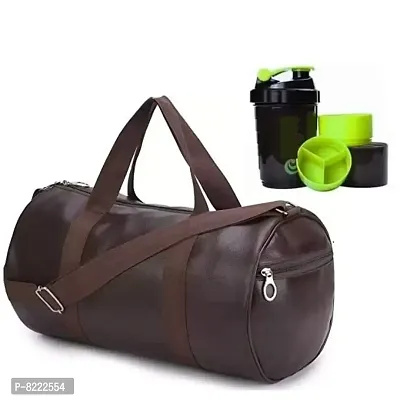 Classic Sports Gym Bag with Compartment and Shaker Bottle for Gym