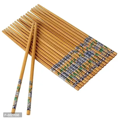 10 pair wooden chopsticks Chopsticks Simple Packaging Chinese Handmade Vintage Wooden Chopsticks-thumb0