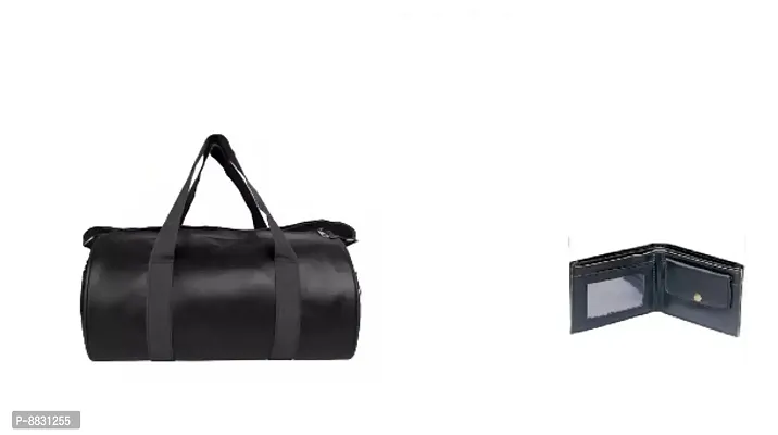 Classy Solid Duffle Bag with Wallet for Men
