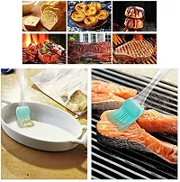 4 pcs - 7 inch Multicolor Silicone Cooking Oil Brush for Oil Spreader for dosa pan, Grilling, Tandoor-thumb3