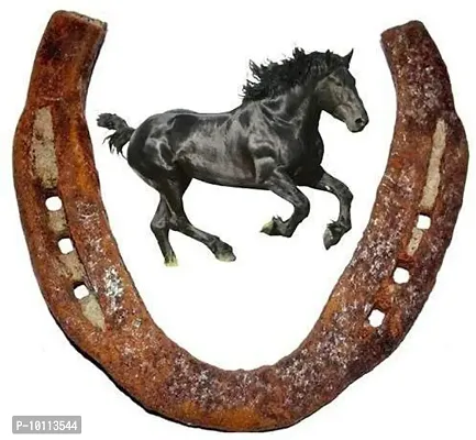 Original Black Horse Shoe | Kale Ghode Ki Naal | Very Old Shoe | Good Luck Home for Main Door-thumb0