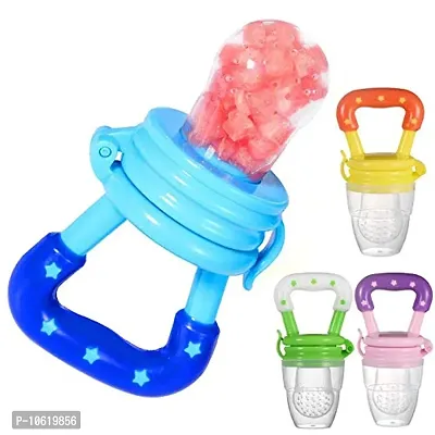 1 piece Food/Fruit Nibbler, Pacifier, Feeder, Teether for Infant Baby | Quick  Easy to fill Soft Silicone Mesh with Tiny  Uniform Holes | BPA Free, Ergonomic, Small  Light Profile,-thumb0