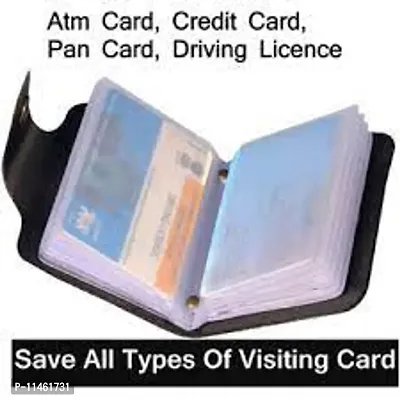 Black ATM Cardholder Visiting Business Credit Card Holder Wallet for Men and Women