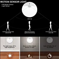 Rechargeable Motion Sensor Light, Automatic USB Charging Night Light, LED Magnet Stick-on Stair Light with Dusk to Dawn Sensor Lights for Cabinet, Stairs, Hallway, Cold Light-thumb1
