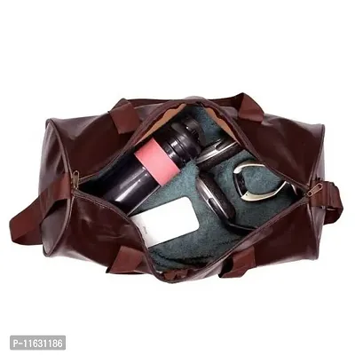 Stylish Smith   Brown Medium P U  Gym Bag-thumb2