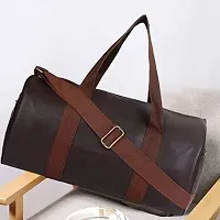 Stylish Smith   Brown Medium P U  Gym Bag-thumb3