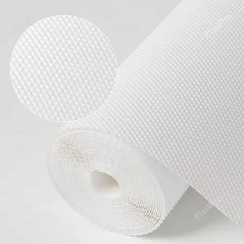 White 3 Rolls X 3 m X 45 cm EVA Anti Slip Mat Sheet for Fridge, Bathroom, Kitchen, Drawer, Shelf Liner (Frosty White, Pack of 3 )